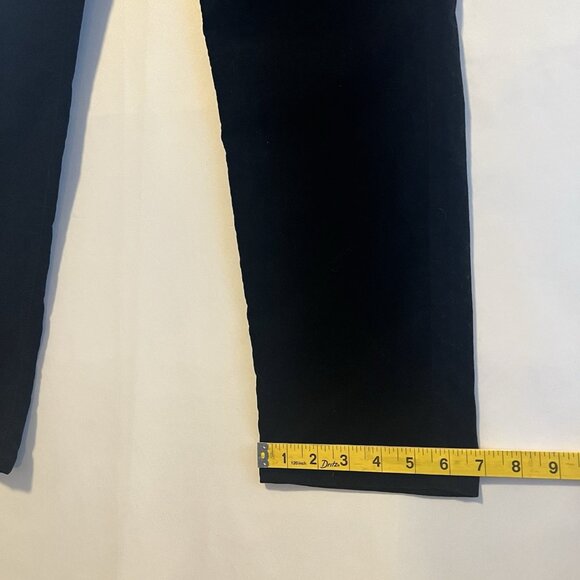 J McLaughlin Womens Velvet Jeans Black Size 12 Ankle Stretch High Rise Preppy - Picture 8 of 10